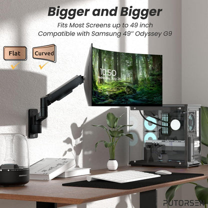Monitor Wandhalterung für 17-49 Zoll Bildschirm, Heavy