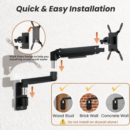 Monitor Wandhalterung 17-49 Zoll Heavy Duty bis 20KG Wall Mount VESA