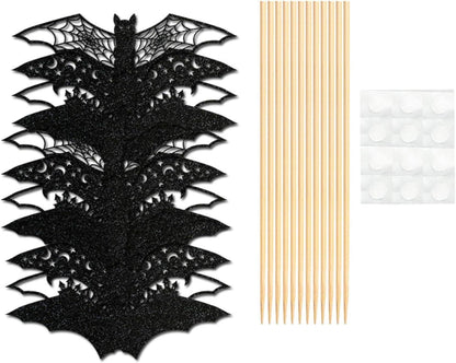 Halloween Fledermaus Cupcake Toppers Set 24 Stück Party Deko