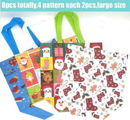 HBell 8er Weihnachts-Geschenk-Taschen wiederverwendbare Tote