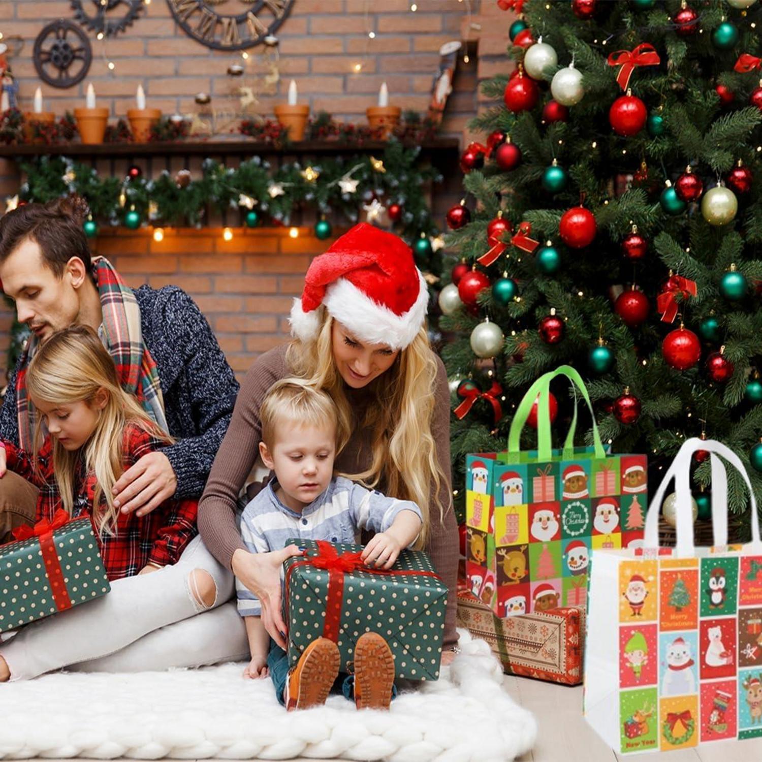 8pcs Weihnachten Geschenk Taschen Wiederverwendbare Tote