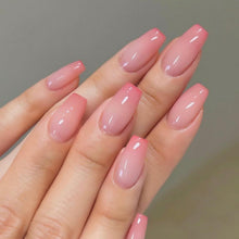 24 Stück Light Pink Sarg Nägel Zum Aufkleben Medium Gradient