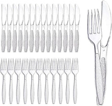 200 Stück Party Plastikbesteck Gabeln Messer Set