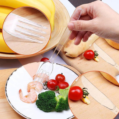 Plastikbesteck Set 200-teilig, Wiederverwendbar Party Besteck Outdoor