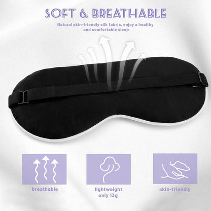 Seiden Schlafmaske 100% Natürlich Grau Augenmaske Schlafbrille - Reise