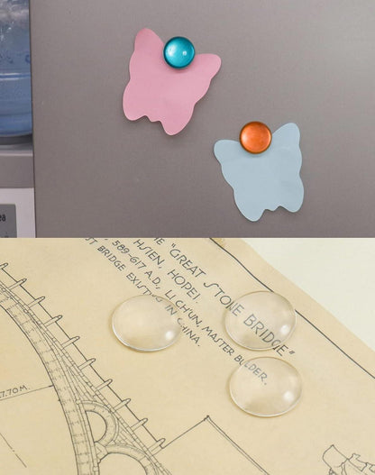 180 Stück Selbstklebende Glas Cabochons Magnete Basteln Kühlschrank 25mm