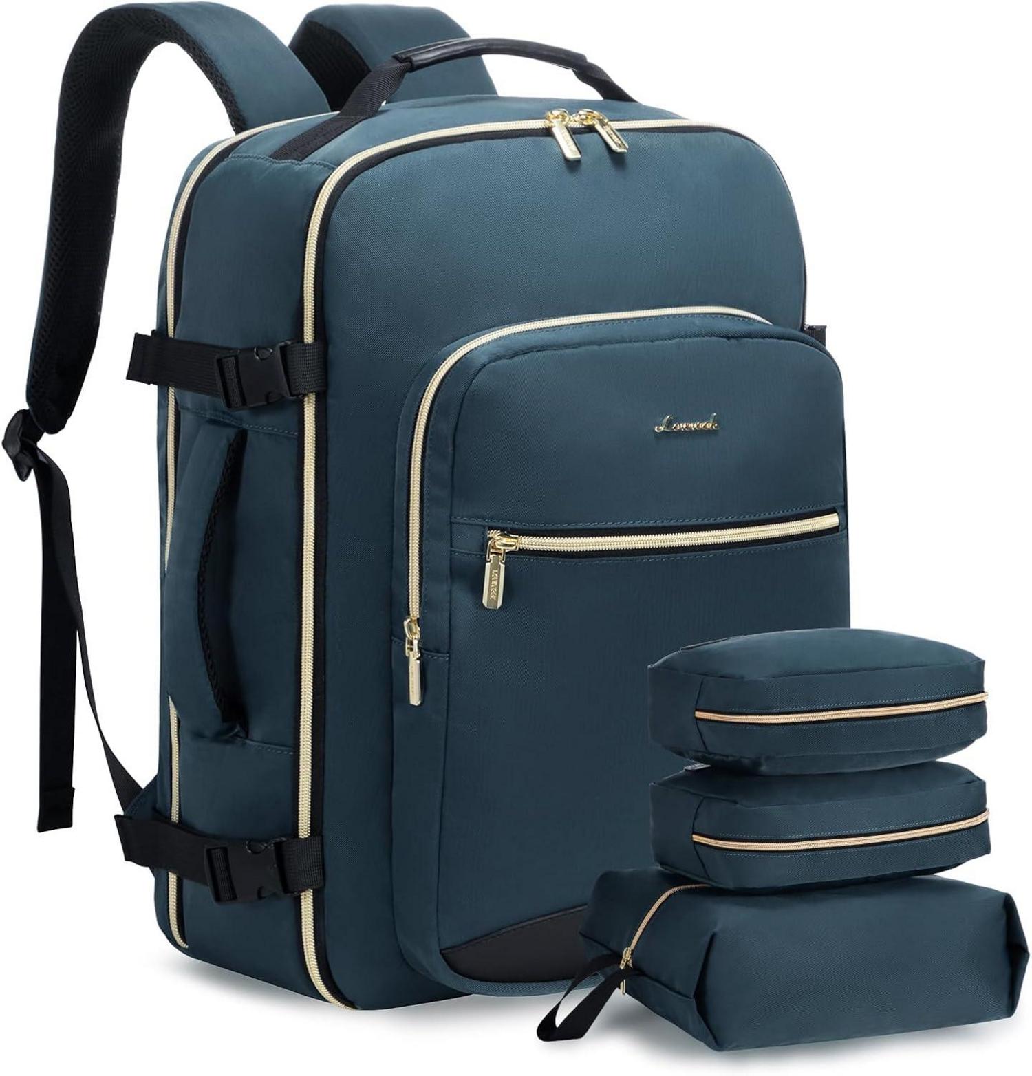 Handgepäck Rucksack 40L Reiserucksack Damen Kofferrucksack 17 Zoll