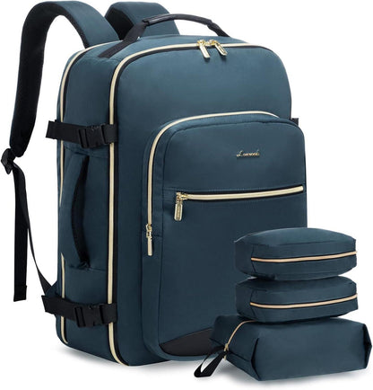 Handgepäck Rucksack 40L Reiserucksack Damen Kofferrucksack 17 Zoll