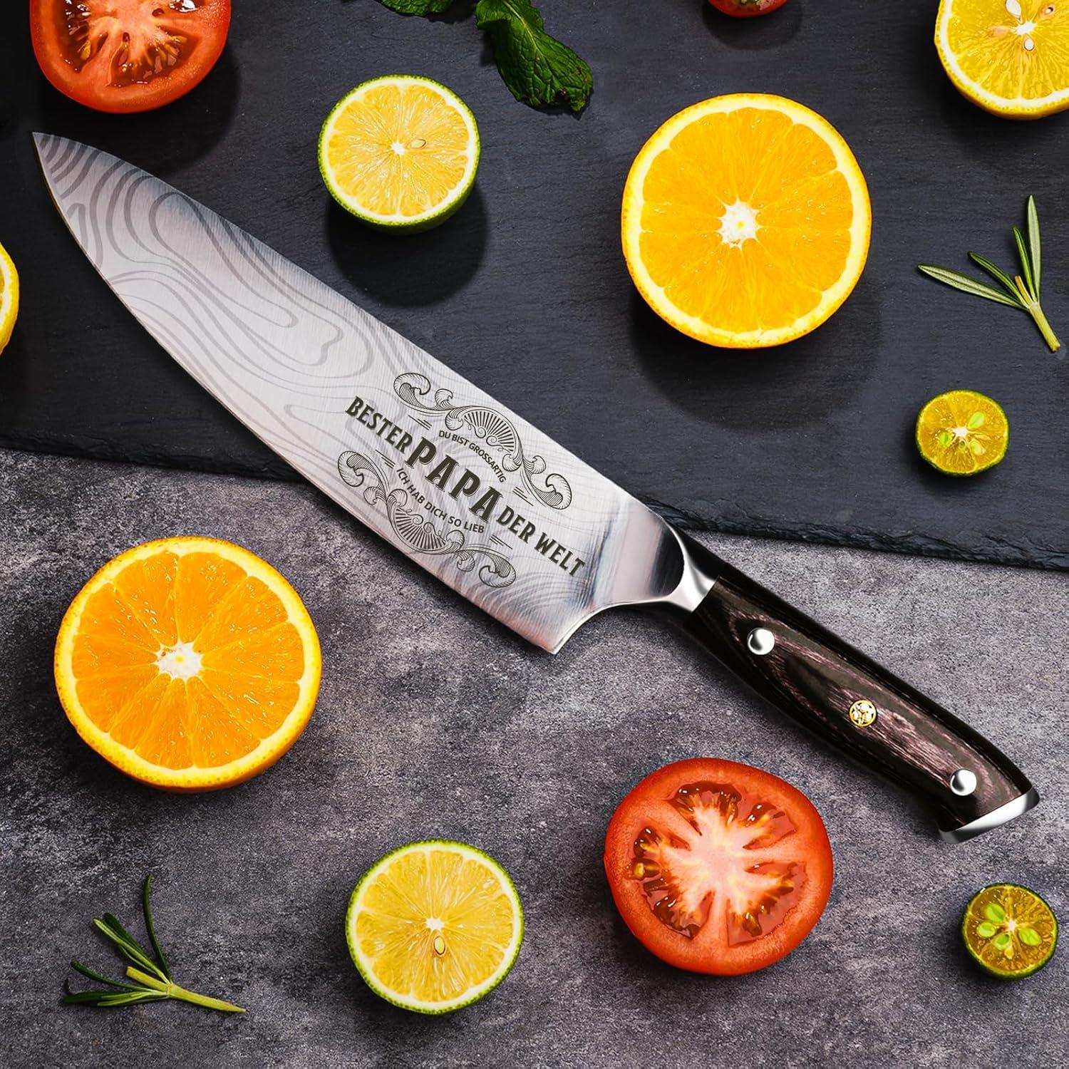 Küchenmesser Weihnachtsgeschenk Väter Profi Edelstahl Chefmesser