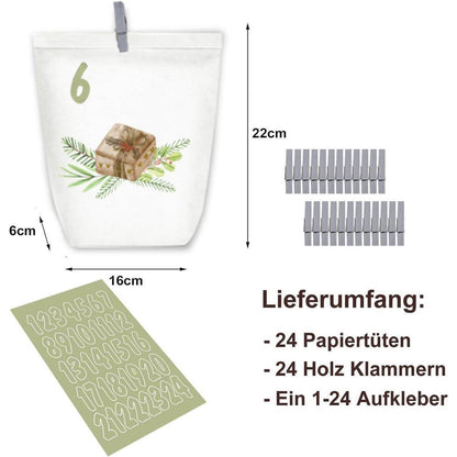 Adventskalender zum Befüllen 24 Weihnachtskalender