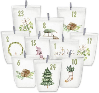 Adventskalender zum Befüllen 24 Weihnachtskalender Papiertüten