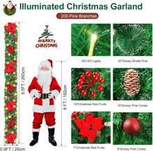 Weihnachtsgirlande 270cm LED Beleuchtung Weihnachten Deko