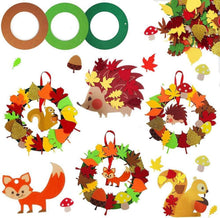 Herbst Bastelset für Kinder: Filzkranz DIY-Set 236-teilig