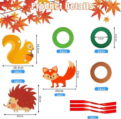 Herbst Bastelset für Kinder - 236-teilig DIY Filz Kränze Set
