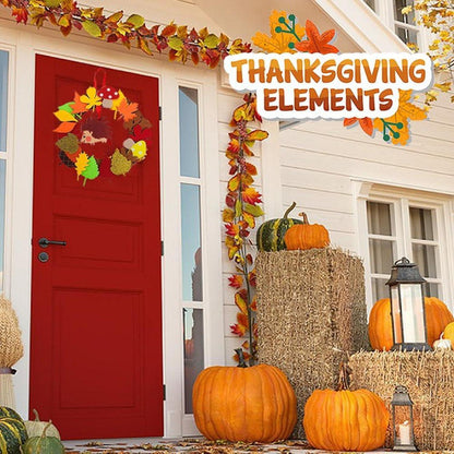 Jiahuade DIY Filz Herbst Bastelset für Kinder, 236-teiliges Kränze Basteln Set