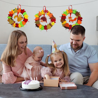 Herbst Basteln Kinder Set 236pcs DIY Filz Kränze Weihnachtskränze