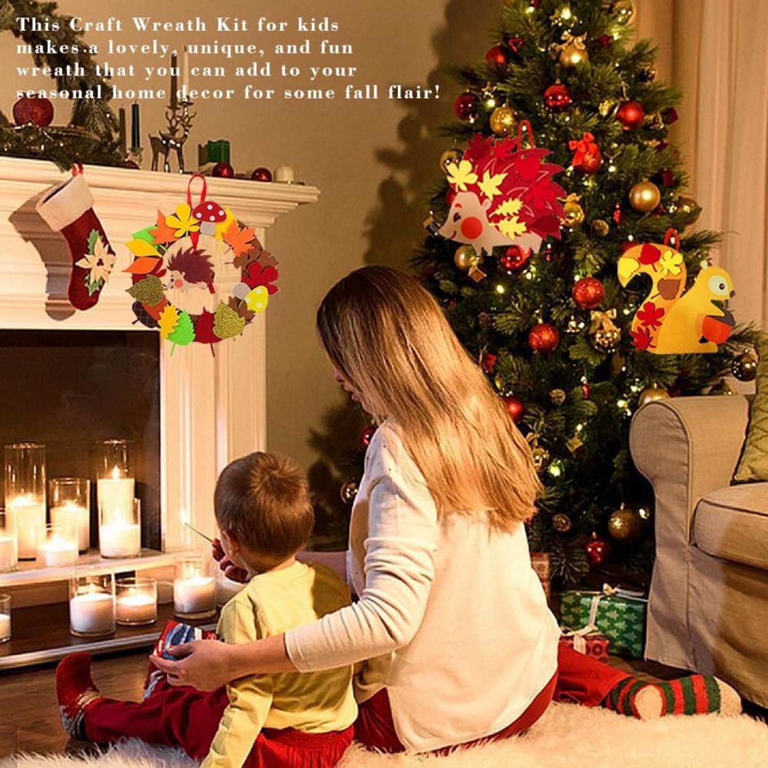 Herbst Bastelset Kinder DIY Filz Ornamente 236pcs Deko Weihnachtskränze