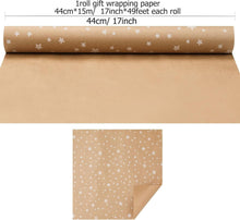 Weihnachten Geschenkpapier Rolle 44cm x 15m, recyclebares