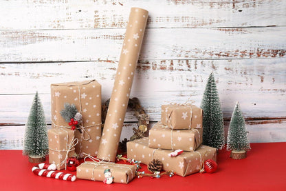 Geschenkpapier Weihnachten Stern/Schneeflocken 80g/m² 440mmx15m