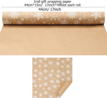 Weihnachts Geschenkpapier 80g/m² 44cm x 15m Schneeflocken