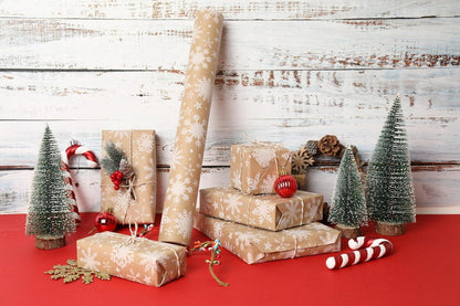 Weihnachts Geschenkpapier 44cm x 15m ECO Brown Kraft