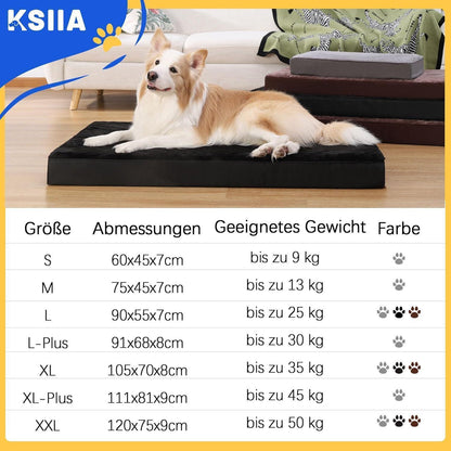 Orthopädisches Hundebett XXL Dunkelgrau Waschbar mit abnehmbarem Bezug