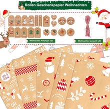 Weihnachtsgeschenkpapier Set mit 5 Rollen und