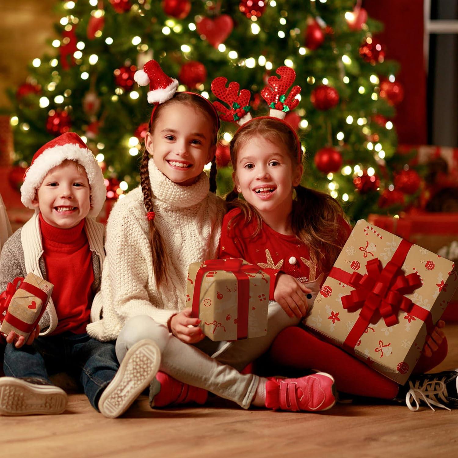 Weihnachtsgeschenkpapier Rollen Set 5 Rollen Geschenkpapier