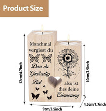 Herzförmiger Kerzenhalter Set für Frauen - Personalisiertes