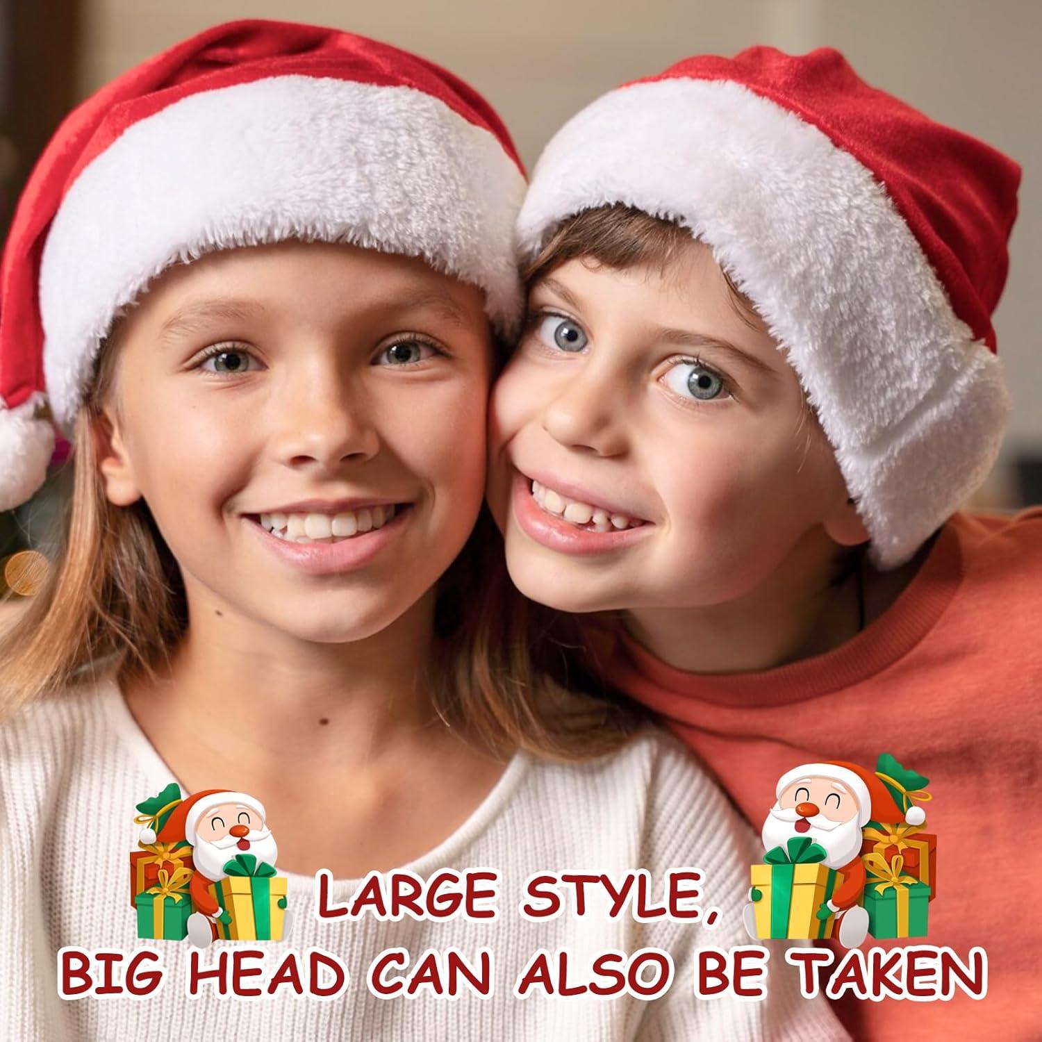 3er Pack Weihnachtsmützen für Kinder in klassischem Stil