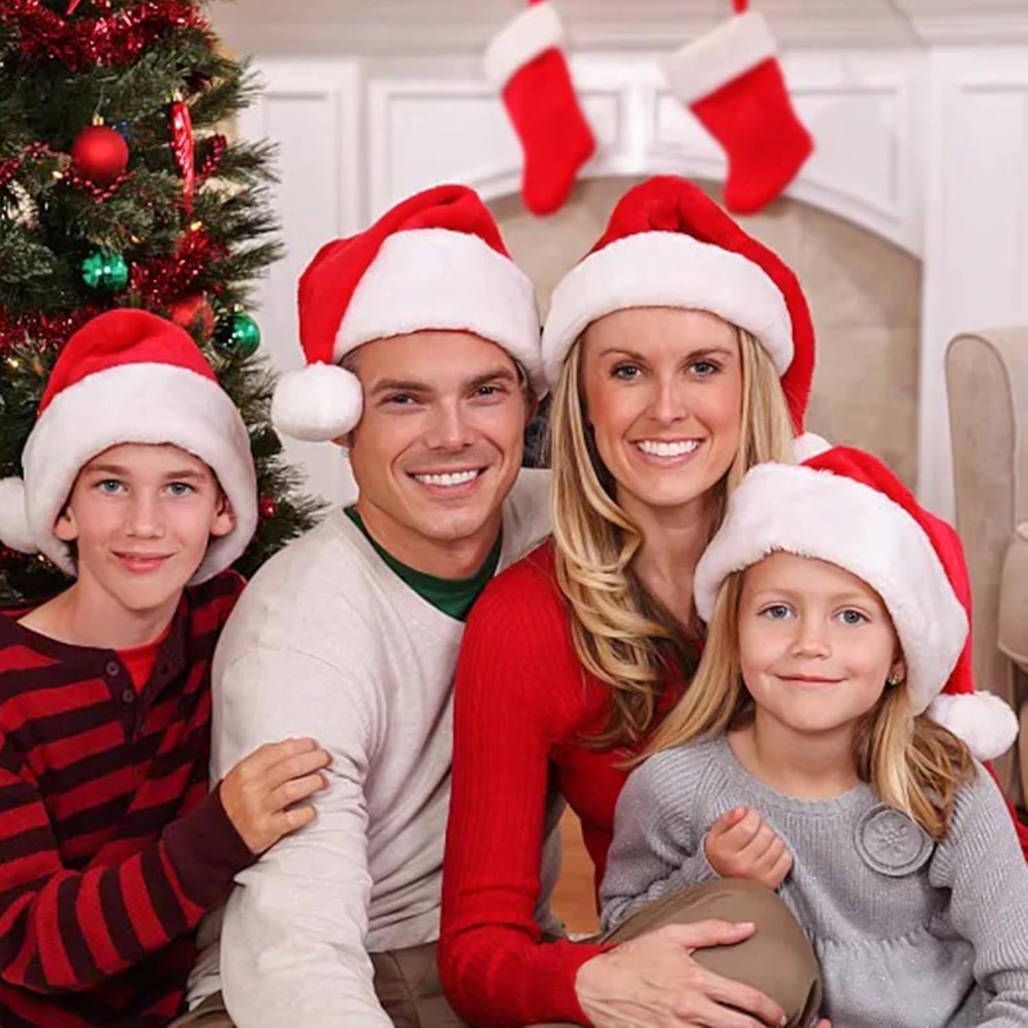 3er Pack Weihnachtsmützen für Kinder in klassischem Stil