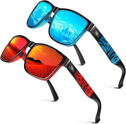 Polarisierte UV400-Sonnenbrille Modisch Verspiegelt für Herren Damen