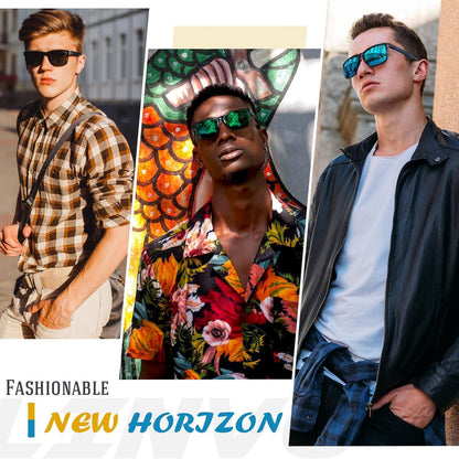 LINVO Polarisierte Sonnenbrille Herren Damen UV400 Schutz