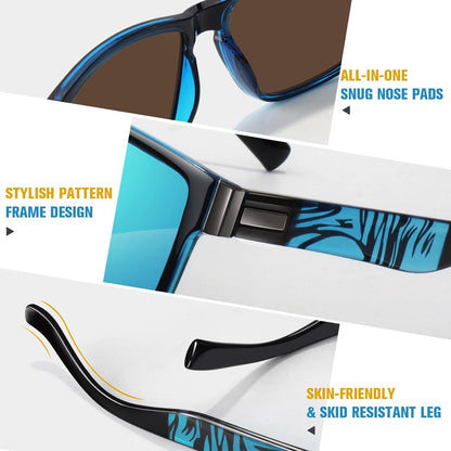 LINVO Polarisierte Sonnenbrille Herren Damen UV400 Cat 3 CE