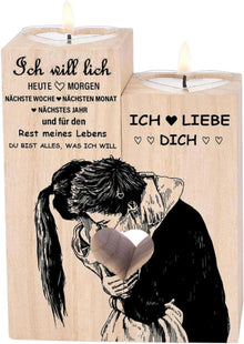 Hochzeitsgeschenk Kerzenständer Herzform Jahrestag Valentinstag