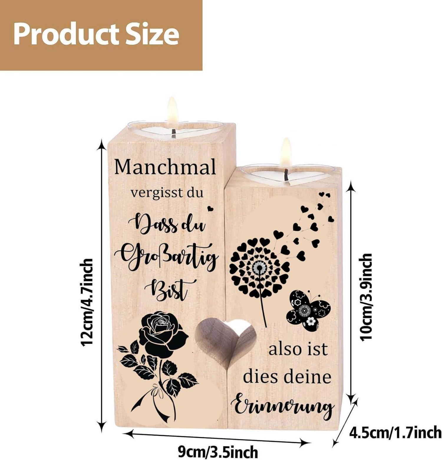 Geschenk für Freundin - Kerzenständer Set
