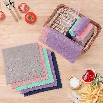 12er-Packung Mikrofasertücher 25x25 cm Grün waschbar fusselfrei