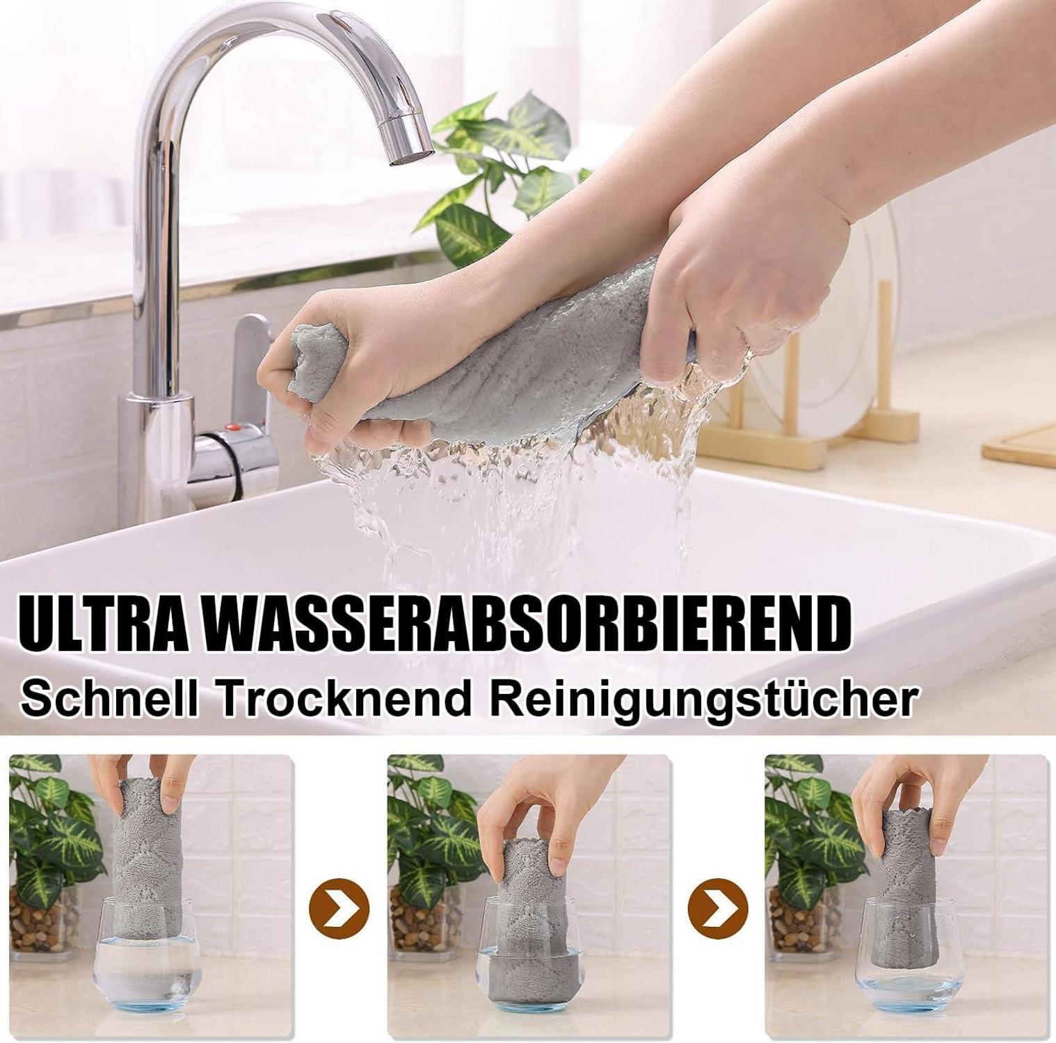 Moosfor Mikrofasertücher Waschbar Putzlappen 12 Stück
