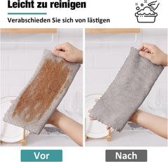 Mikrofasertücher Set 12 Stück 25x25cm Grau Fusselfrei & Saugstark