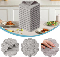 Mikrofaser Reinigungstücher 12er Pack 25x25 cm Grau Fusselfrei Waschbar