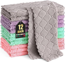 12er-Pack Mikrofasertücher 25x25 cm, wiederverwendbar, saugfähig