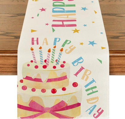 Artoid Mode Happy Birthday Kuchen Geburtstag Tischläufer 40x180 cm