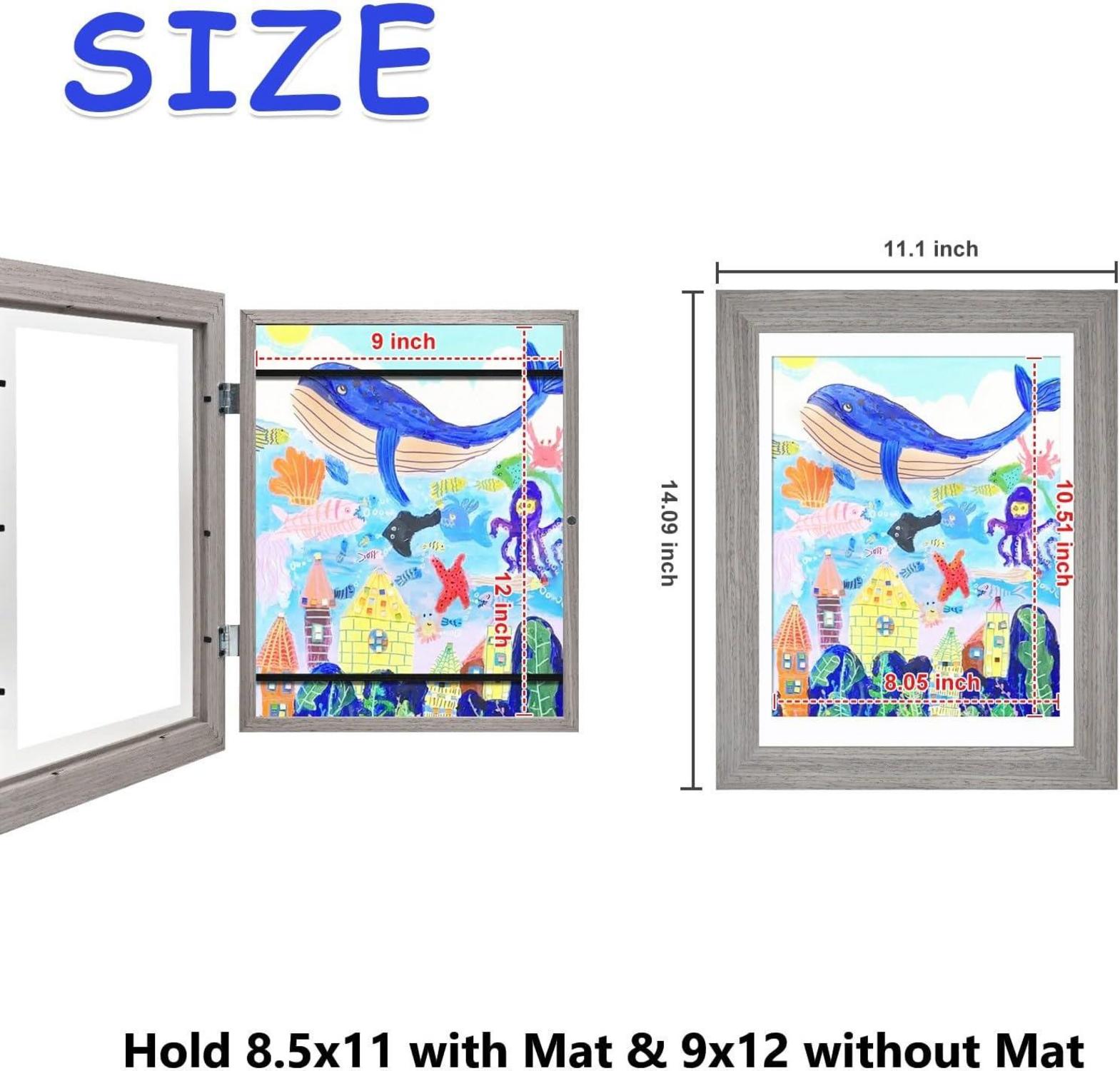 9x12 Kinder Kunstrahmen Frontöffnung 2er Set Holz-Bilderrahmen Kinder