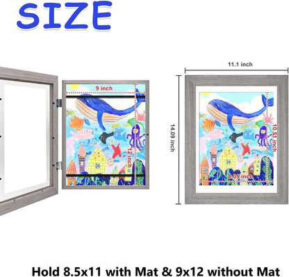 9x12 Kinder Kunstrahmen Frontöffnung 2er Set Holz-Bilderrahmen Kinder