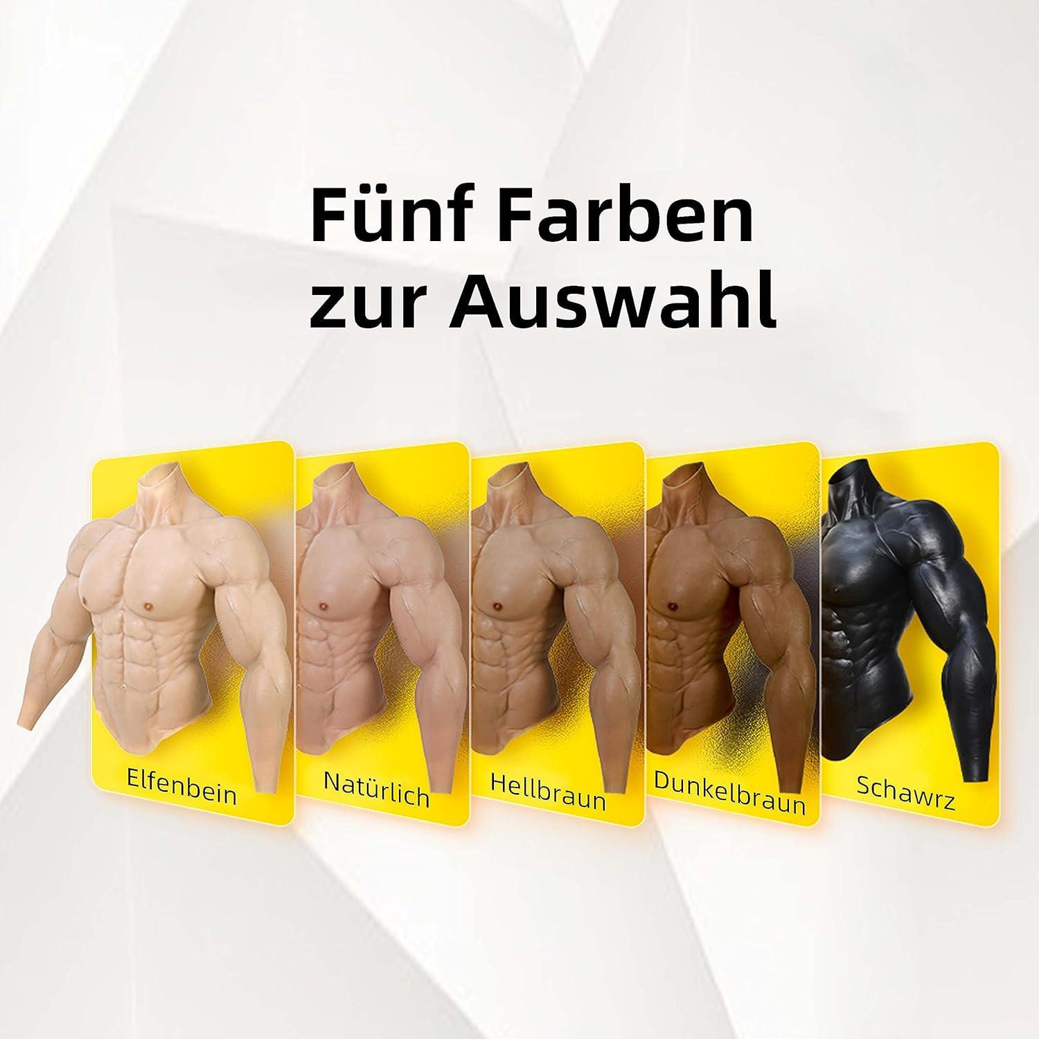 Silikon Muskelanzug Männerbrust Oberkörper Arms Realistisches