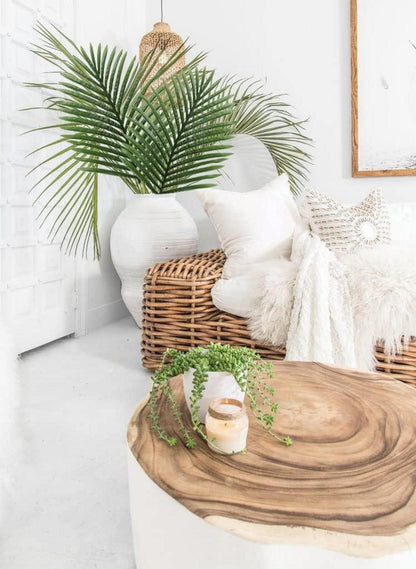 Künstliche Palmwedel Palme Textilpflanze Set (Grün, 5