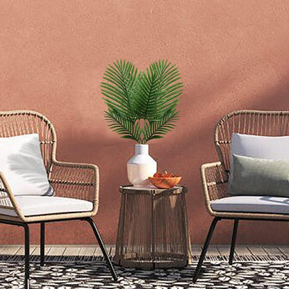 Künstliche Palmwedel Kunstpflanze 5er Set 31/37/45cm Grün Textilpalmwedel