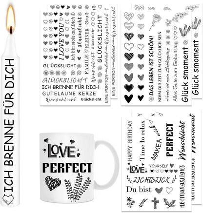 Kerzentattoos Wasserschiebefolie 200+ Muster DIY Geschenk