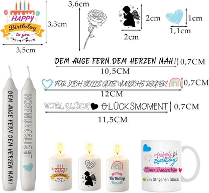 Kerzentattoos Wasserschiebefolie 200+ Muster DIY Geschenk