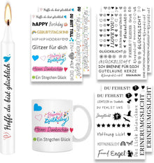Kerzentattoos Wasserschiebefolie 200+ Muster für Kerze und Tasse DIY
